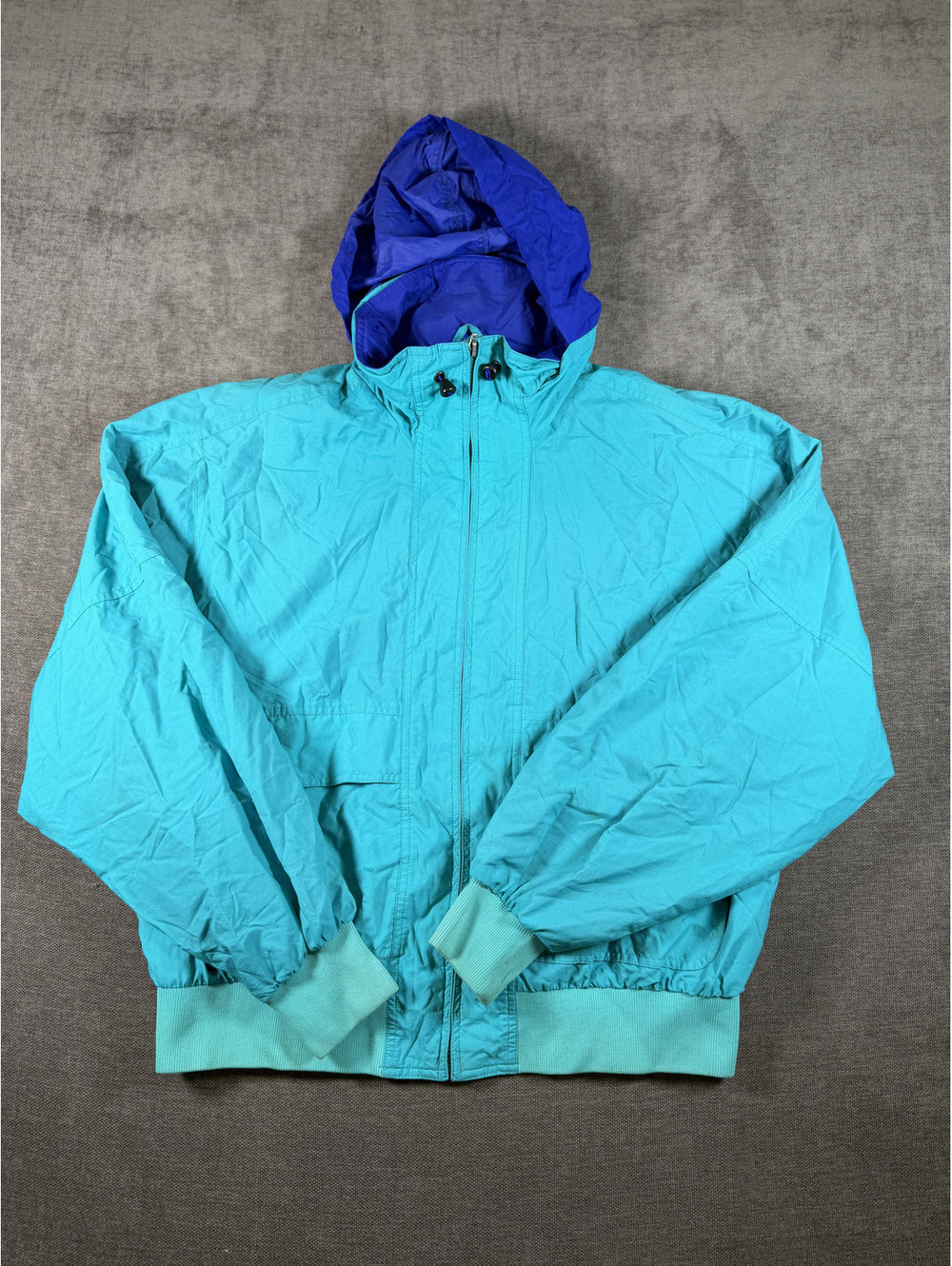 Pacific Trail XL Blue Hooded Windbreaker Jacket